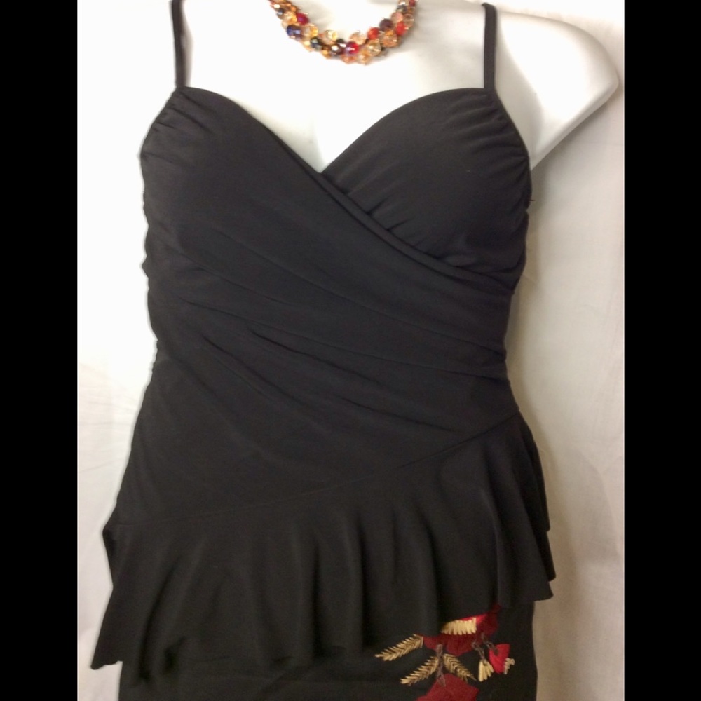 Black form fitting top